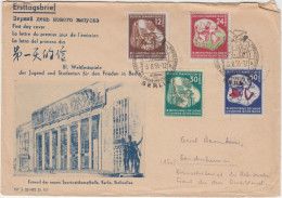 15/1 Deutschland Umschlag DDR 1951 MI#289-292 FDC  BERLIN - Lettres & Documents