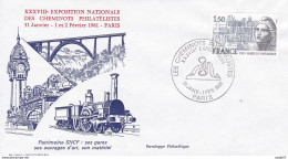 France Rep. Française 1981 Cover / Brief / Enveloppe - 38e Ann. Exp. Nat. Cheminots Philatelistes - Trains