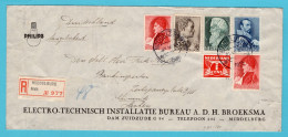 NEDERLAND R Brief 1935 Middelburg Met Set Zomerzegels Naar Chemnitz, Duitsland - Storia Postale