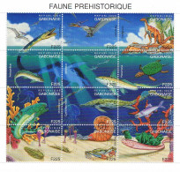 Gabun Kleinbogen "Prähistorische Tiere" - Fossiles