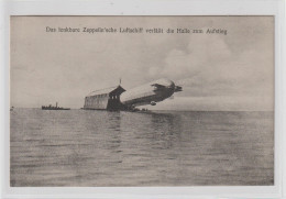 Zeppelinschiff Beim Verlassen Der Halle über See - Dirigibili
