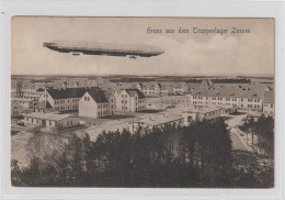 Zeppelinschiff über Truppenlager Zossen - Airships