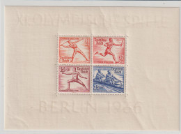 DR Olympiade 1936 Block 6 Mit Dickem Papier **, Geprüft Schlegel - Abarten & Kuriositäten