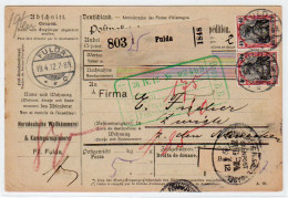 DR: Ausland-Paketkarte Mit MeF. Mi.-Nr. 90 I - Other & Unclassified