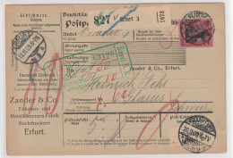 DR: Paketkarte In Die Schweiz Mit EF. Mi.-Nr. 93 I - Autres & Non Classés