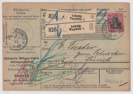DR: Paketkarte In Die Schweiz Mit MeF. Mi.-Nr. 93 I - Autres & Non Classés