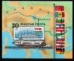 Ungarn - Block Donauschiffe, Geschnitten, Postfrisch (MNH) - Otros & Sin Clasificación
