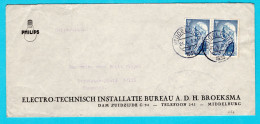 NEDERLAND Brief 1935 Middelburg Emma Dubbelfrankering Naar Chemnitz, Duitsland - Storia Postale