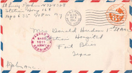 Censored USA Field Post WW2: Station Depot 168 Located Burtonwood, England Posted US Army 635 6.10.1943. Postal Weight A - Militaria