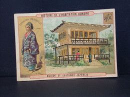102 CHROMOS . HISTOIRE DE L HABITATION HUMAINE . MAISON ET COSTUMES JAPONAIS . LE JAPON  . EXPOSITION . PARIS 1889 - Other & Unclassified
