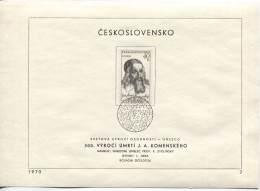 Tschechoslowakei # 1922 Ersttagsblatt Jan Amos Comenius Komensky Theologe Pädagoge - Brieven En Documenten
