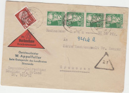 18/1 Deutschland Umschlag DDR 1953 MI#224-327 GREUSSEN - Lettres & Documents