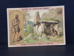 104 CHROMOS . HISTOIRE DE L HABITATION HUMAINE . COSTUMES ET HABITATION DE L EPOQUE DE LA PIERRE   . PARIS . 1889 - Other & Unclassified