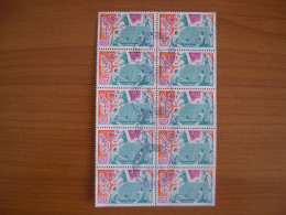 France Obl   N° 1961 Cachet Rond Noir, Bloc De 10 - Used Stamps