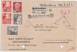 18/1 Deutschland Umschlag DDR 1953 MI#224 EISENBERG - Lettres & Documents