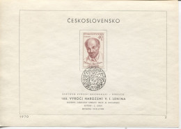 Tschechoslowakei # 1927 Ersttagsblatt Wladimir Lenin Revolutionär Politiker - Brieven En Documenten