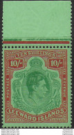 1947 Leeward Islands 10s. Deep Green And Deep Vermilion/green MNH SG N. 113c - Autres & Non Classés