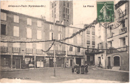 FR66 ARLES SUR TECH - Bernicat - La Place - Devantures CAMO PARES - Au Libre Echange - Animée - Belle - Miniere