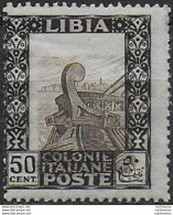 1921 Libia Galea Romana 50c. Nero E Bruno MNH Sassone N. 28A - Autres & Non Classés