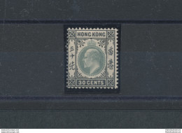 1903 HONG KONG - SG 70 - 30 Cent Dull Green And Black  , MLH* - Sonstige & Ohne Zuordnung