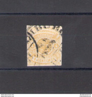 1859 - 63 LUSSEMBURGO -   Stemma N° 5 , 4 Cent Giallo , USATO - Autres & Non Classés