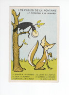 Chromo LE CORBEAU ET LE RENARD Les Fables De LA FONTAINE Carte à Jouer TB 2 Scans - Otros & Sin Clasificación