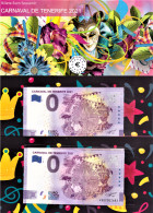 0-Euro VEEY 01 2021 CARNAVAL DE TENERIFE 2021 Set NORMAL+ANNIVERSARY Im FOLDER - Private Proofs / Unofficial