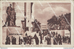Bg79 Cartolina Entree Du Pavillon De L'allemagne Deutscland Germania 1937 - Andere & Zonder Classificatie