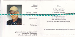 Louis Cloots-Jans, Herentals 1935, Heusden-Zolder 2010. Foto - Décès