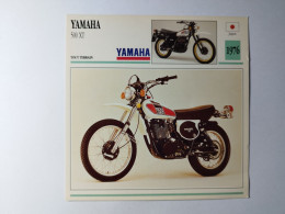 YAMAHA 500 XT 1976 Japon Fiche Technique Moto - Sports