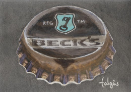 I6-124 Litografía Cerveza Becks Germany. The Invertium Collection. - Advertising