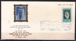 IRAN PERSIA  STAMPS,  FD COVER  THE RULER OF KUWAIT VISIT , 1968 - Iran