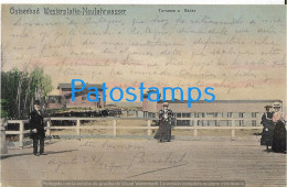 229686 POLAND NEUFAHRWASSER VIEW PARTIAL PUBLICITY STAMPS AGUA MINERAL CIRCULATED TO SWITZERLAND POSTAL POSTCARD - Poland