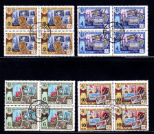 RUSSIE / URSS 1961 - 40 Ans Timbre URSS - Série Complète Blocs De 4 Oblit. - Used Stamps