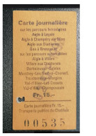 Ticket  Chemins De Fer Suisses Carte Journalière - Andere & Zonder Classificatie