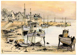 DOUARNENEZ. Le Port (aquarelle De Robert Lepine). - Douarnenez