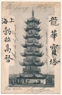 CPA - CHINE - SCHANG-HAÏ - Tour De Long-Houa - Affranchie 2x5c Type Blanc Schang-Hai Chine 1906 - Cina