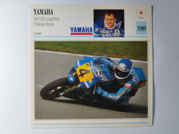 YAMAHA 500 YZR Grand Prix Christian Sarron 1989 Japon Fiche Technique Moto - Deportes