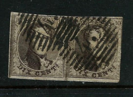 N° 6A En Paire - Obl. - 1851-1857 Medallions (6/8)