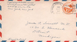 USA Field Post WW2: 216th General Hospital Located Warminster, England Posted Army Postal Service 582 27.5.1944. Postal - Militaria