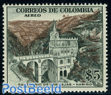 Colombia 1954 $5, Stamp Out Of Set, Mint NH, Religion - Cloisters & Abbeys - Klöster