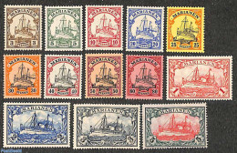 Germany, Colonies 1901 Marianen, Ships 13v, Unused (hinged), Transport - Ships And Boats - Ships