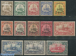 Germany, Colonies 1900 Samoa, Ships 13v, Unused (hinged), Transport - Ships And Boats - Ships