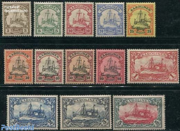 Germany, Colonies 1901 Karolinen, Ships 13v, Unused (hinged), Transport - Ships And Boats - Ships