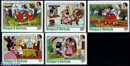 Antigua & Barbuda 1985 Grimm Brothers, Disney 5v, Mint NH, Art - Disney - Fairytales - Disney