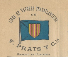 1897 NAVIGATION CONNAISSEMENT CONOCIMIENTO DE EMBARQE Espagne Cadiz Linea De Vapores  ENVOI  Vin à San Juan  Porto Rico - Spain