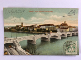 BÂLE : Basel,  Neue Mittlere Rheinbrücke - 1907 - Bazel