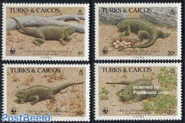 Turks And Caicos Islands 1986 WWF, Leguanes 4v, Mint NH, Nature - Reptiles - World Wildlife Fund (WWF) - Other & Unclassified