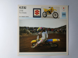 SUZUKI 125 RM Yves Demaria 1991 Japon Fiche Technique Moto - Sports