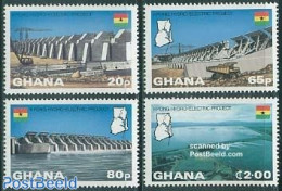 Ghana 1982 Kpong Dam Project 4v, Mint NH, Nature - Water, Dams & Falls - Other & Unclassified
